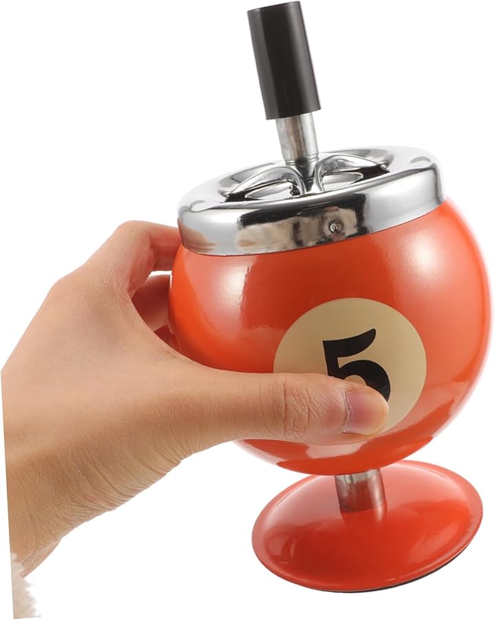 منفضة سجائر أوتوماتيكية مانعة للرياح بتصميم كرة البلياردو للمنزل والمكتب - Image 3